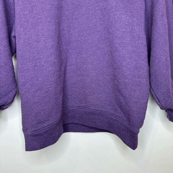 AGOLDE Thora Sweatshirt Cropped Grape Heather Crewneck 3/4 Sleeve Sz medium - Picture 5 of 14